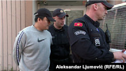 Јужнокорејецот Хјеонг До Квон, обвинет за повеќе кривични дела измама со криптовалути и хартии од вредност при неговото апсење во обвинителството во Подгорица, 24 март 2023