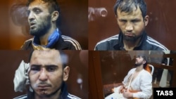 Moskwanyň Basmannyý sudy şübhelileri Murodali Rajabalizoda, Dalerjon Mirzoýew, Muhammadsobir Faizow we Faridun Şamsiddin diýip tanyşdyrdy, 