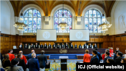 Під час одного зі слухань справи в Міжнародному суді. Палац миру, Гаага, 4 червня 2019 року