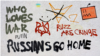 Georgia -- Anti Russian stencils tbilisi streets