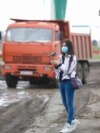 Журналистка региональной газеты "Диапазон" во время работы в Актобе 