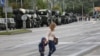 Архіўнае ілюстрацыйнае фота. Пдачас вайсковага параду да 3 ліпеня ў Менску, 2018 год 