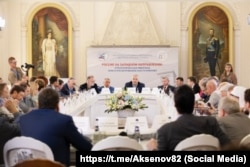 "Ұлы орыс сөзі" атты ресейлік фестиваль аясында ұйымдастырылған Ливадия клубы отырысы. Қырым, 5 маусым, 2025 жыл.