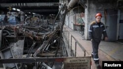 Наслідки російського удару по одній із українських ТЕС, квітень 2024 року