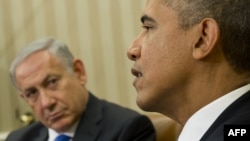 Benjamin Netanjahu (L) i Barak Obama