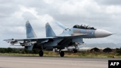 Орусиянын Su-35 аскердик учагы "Хмеймим" аба базасында.
