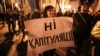 Учасники акції «Ні капітуляції!» біля Офісу президента України в День Покрови і День захисника України. Київ, 14 жовтня 2019 року
