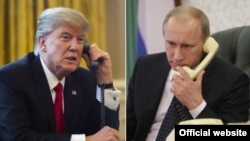 Дональд Трамп і Ўладзімір Пуцін, архіўнае фота