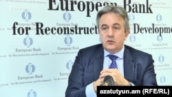 Armenia - Francis Malige, the EBRD director for Eastern Europe and the Caucasus, speaks to RFE/RL in Yerevan, 1 June 2018.