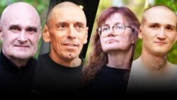 Каляж, злева направа: Сяргей Шэлег, Ігар Карней, Натальля Дуліна, Кірыла Балахонаў