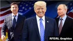 Володимир Зеленський, Дональд Трамп, Володимир Путін (колаж)