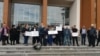 საპროტესტო აქცია გუბერნიის შენობასთან ზუგდიდში