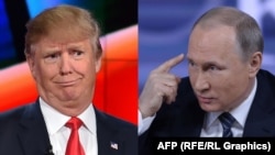 Дональд Трамп (л), Володимир Путін (п), комбіноване фото
