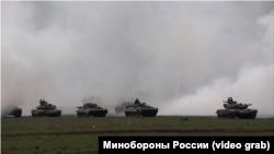 Крим, полігон Опук. Танкові стрільби російських військових, квітень 2021 року