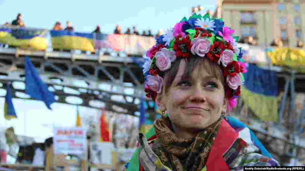 Учасниця Народного віча на #Євромайдан’і, 22 грудня 2013 року