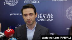 Armenia -- Yerevan Mayor Hayk Marutian speaks to journalists, December 25, 2019.