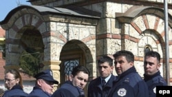 Arhivski snimak: Pripadnici Kosovske policije srpske nacionalnosti protestuju u Gračanici, 29. februar 2008.